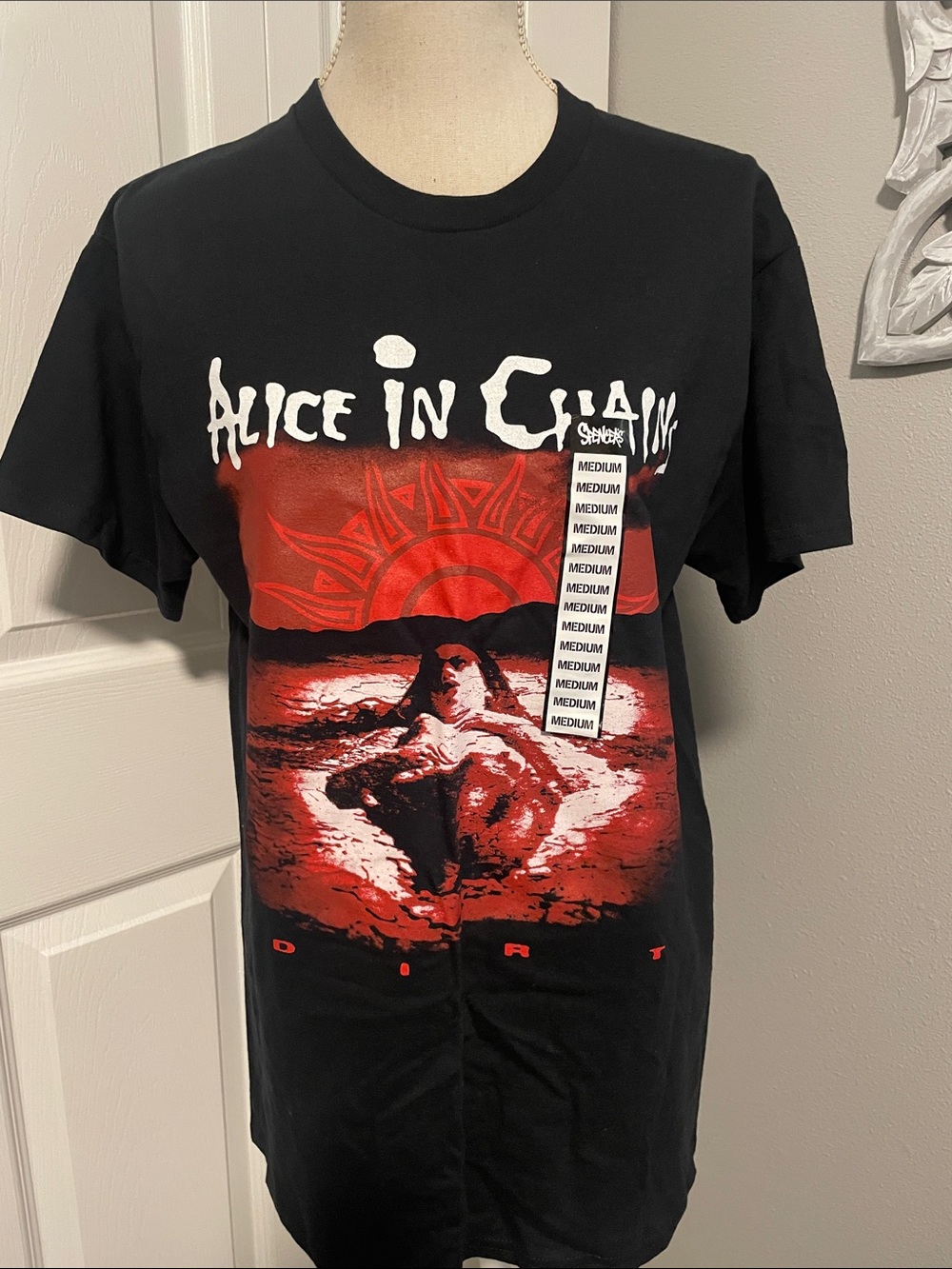 Alice In Chains Black & Red Graphic Short Sleeve Tee